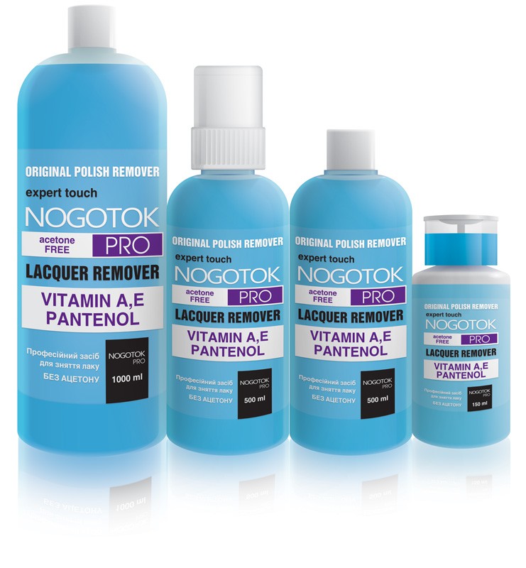 Nogotok Professional Remover remove lacquer and gel-lacquer acetone free