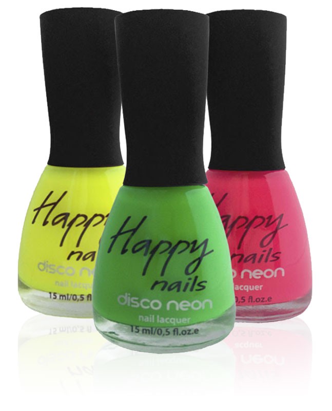 Happy nails - неоновий лак для нігтів (Happy nails Disco neon)